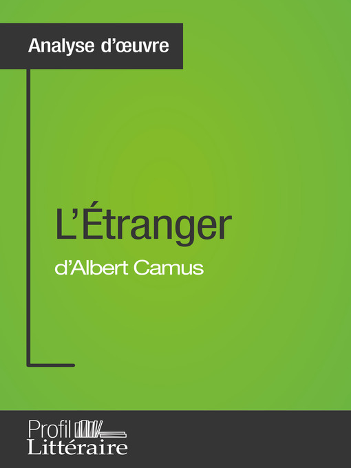 Title details for L'Étranger d'Albert Camus (Analyse approfondie) by Julie Pihard - Available